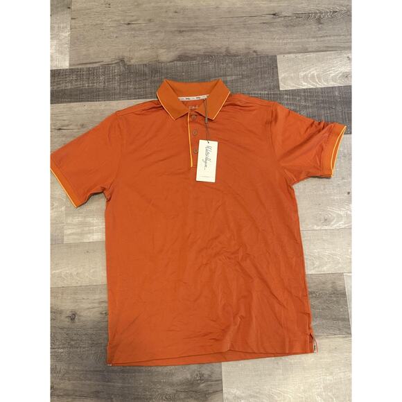 Walter Hagen Polo Shirt Mens Small Orange Clubhouse Golf Performance Lightweight - Picture 2 of 8